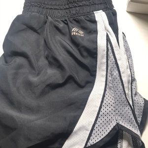 black athletic shorts